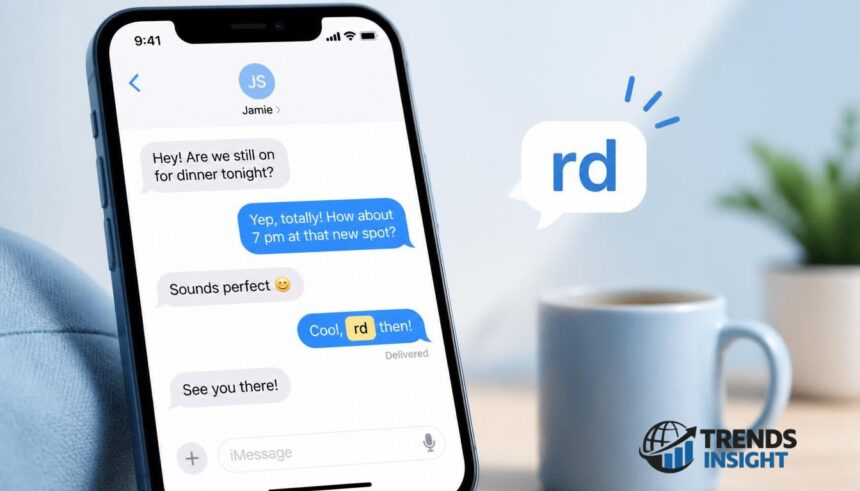 what does rd mean in text what does rd mean in text